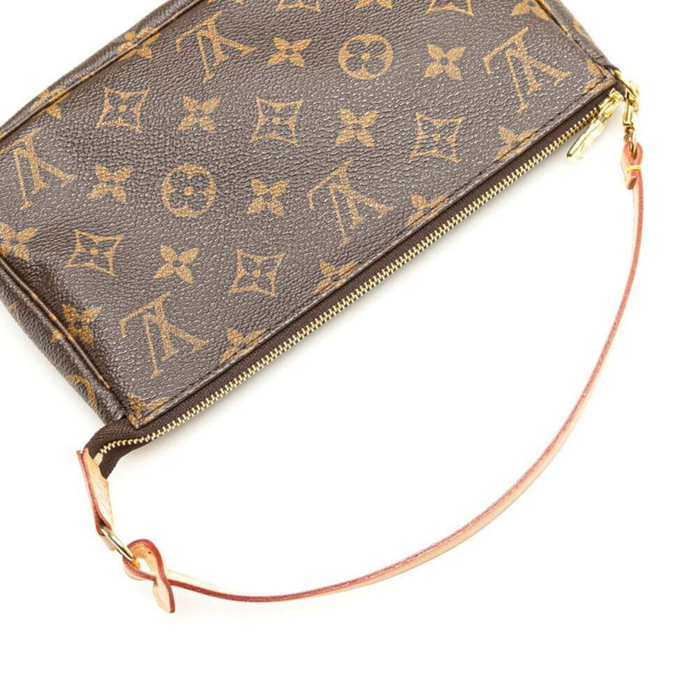 LOUIS VUITTON Brown Monogram Leather Pochette Mini Bag - Picture 6 of 12